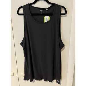 New DSG Men's Tank Top Pure Black Size XL Running Training Gymwear Activewear